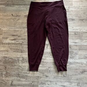 Burgundy Lululemon align joggers size 16